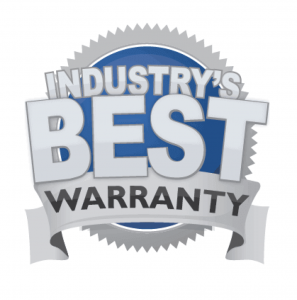 Seal image saying, Industry's Best Warranty